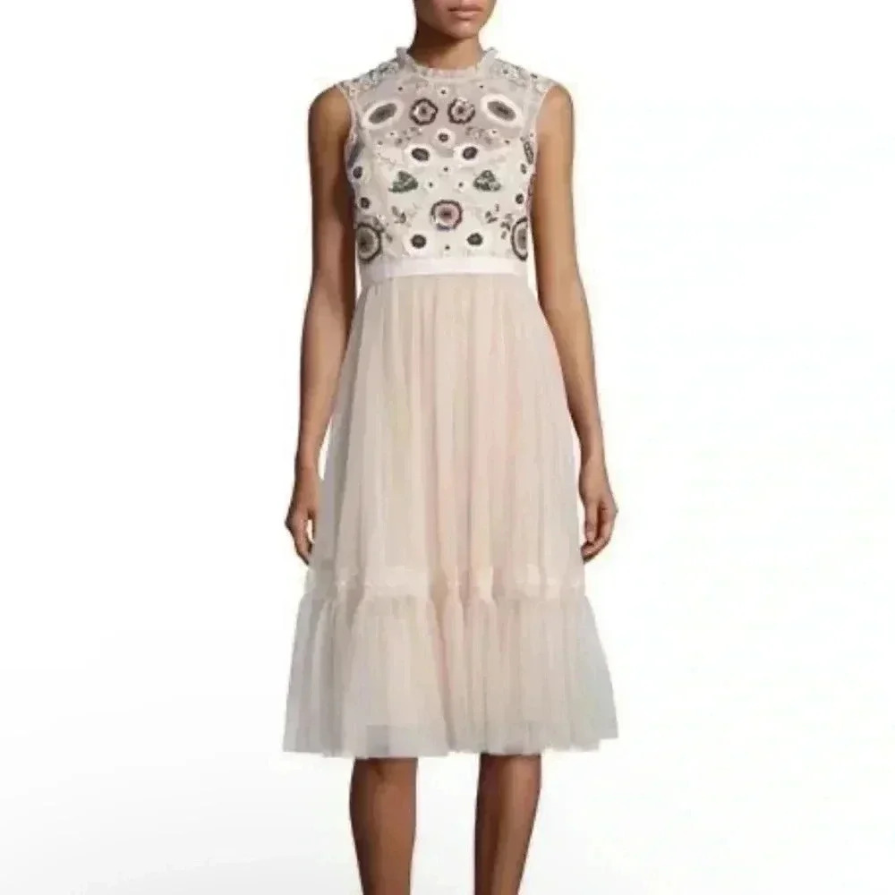 Needle & Thread Bridesmaids Floral Sequin Formal Dress